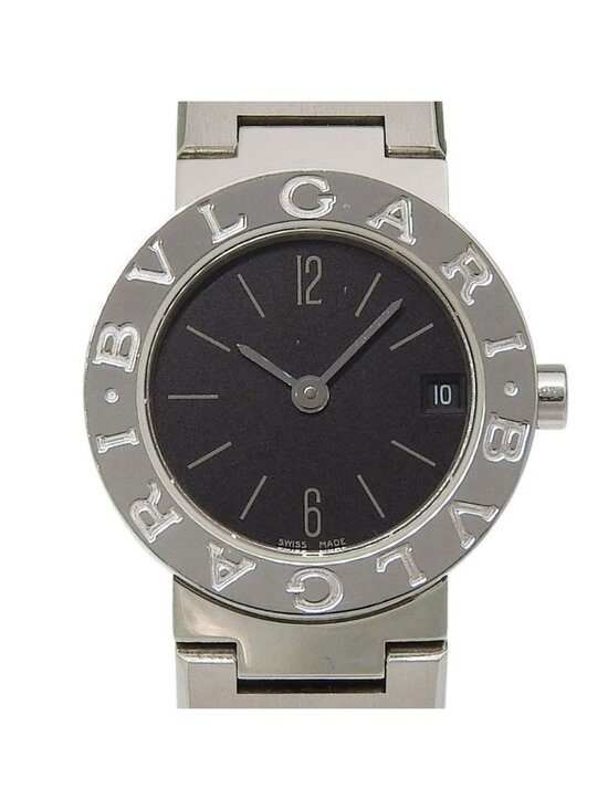 Bvlgari Stainless Steel Quartz Analog Display Black Dial Watch main image 10